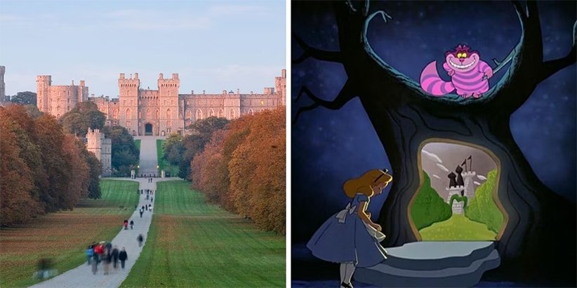 قلعه‌ی وینزر در «آلیس در سرزمین عجایب» انیمیشن‌های دیزنی