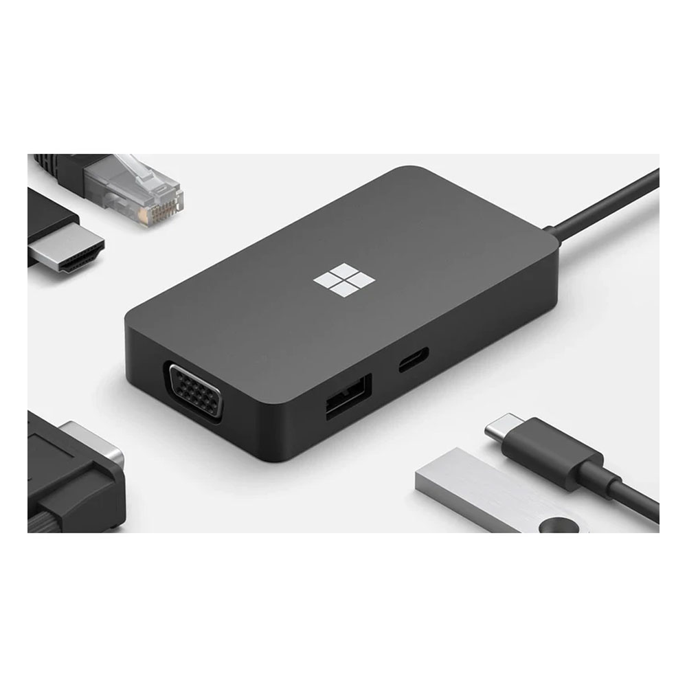 سرفیس داک مایکروسافت مبدل USB-C به HDMI / VGA / LAN / USB-C / USB-A مدل Travel Hub - Image 4